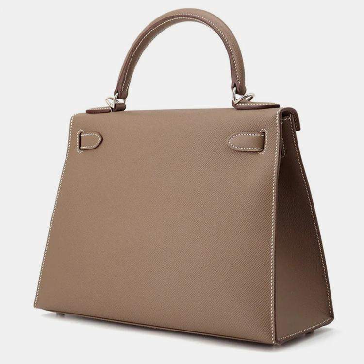 مملوكة مسبقًا Hermes Kelly Sellier Etoupe Epsom Size 28