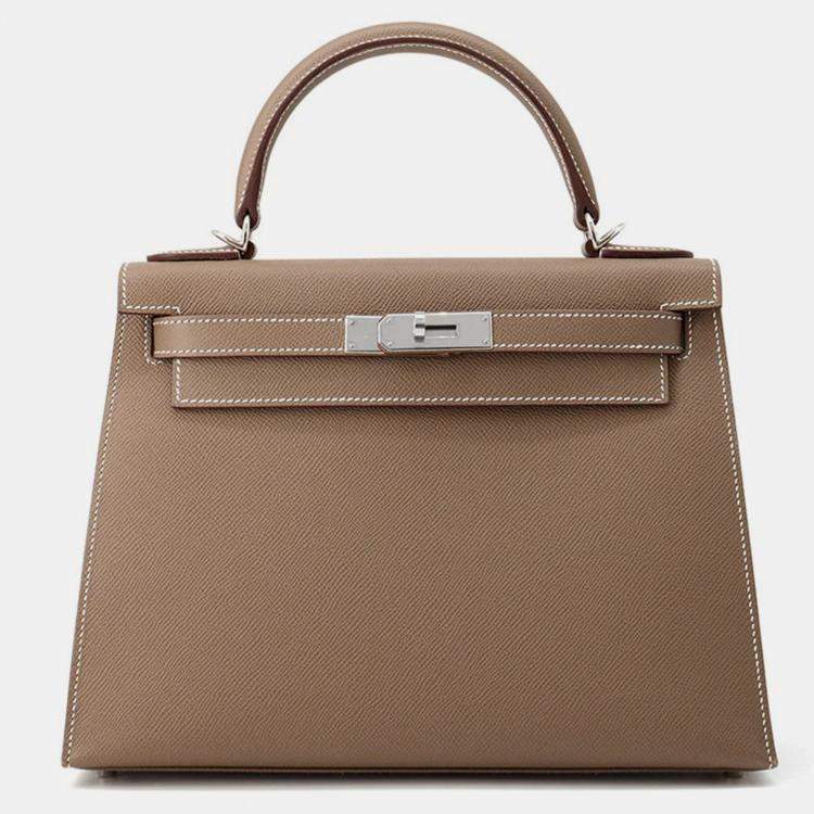 مملوكة مسبقًا Hermes Kelly Sellier Etoupe Epsom Size 28