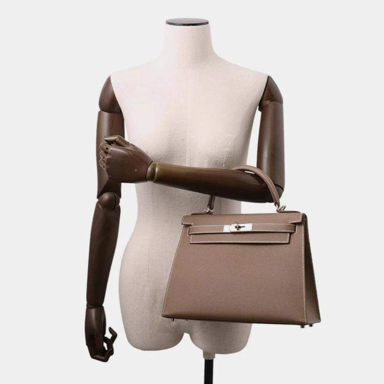 مملوكة مسبقًا Hermes Kelly Sellier Etoupe Epsom Size 28