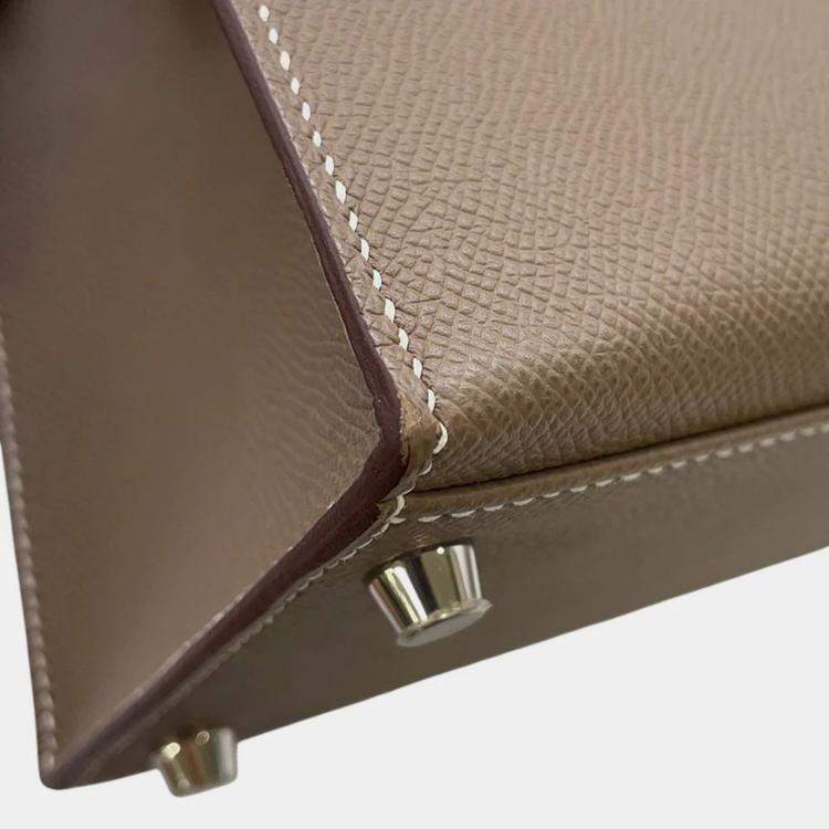 مملوكة مسبقًا Hermes Kelly Sellier Etoupe Epsom Size 28