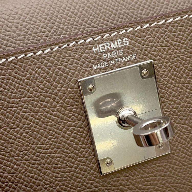 مملوكة مسبقًا Hermes Kelly Sellier Etoupe Epsom Size 28