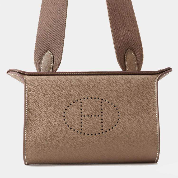 Pre Owned Hermes Videpoches Etoupe Togo Leather