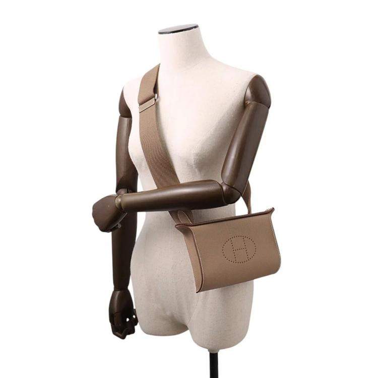 Pre Owned Hermes Videpoches Etoupe Togo Leather