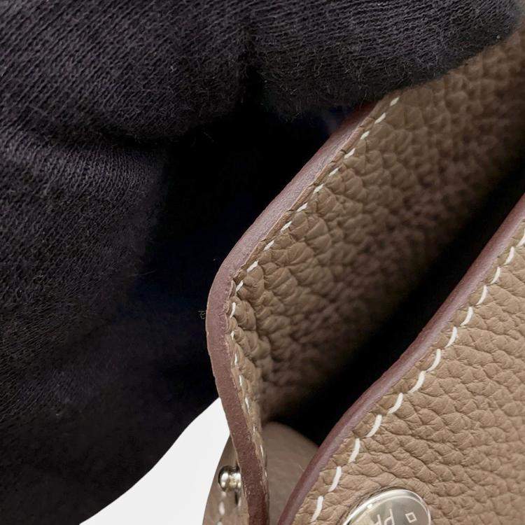 Pre Owned Hermes Videpoches Etoupe Togo Leather