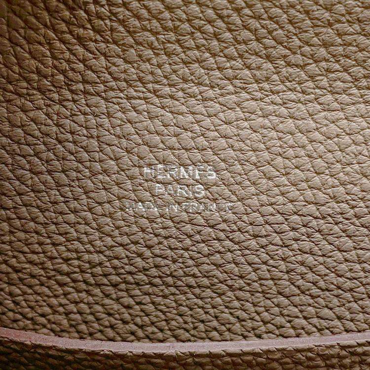 Pre Owned Hermes Videpoches Etoupe Togo Leather