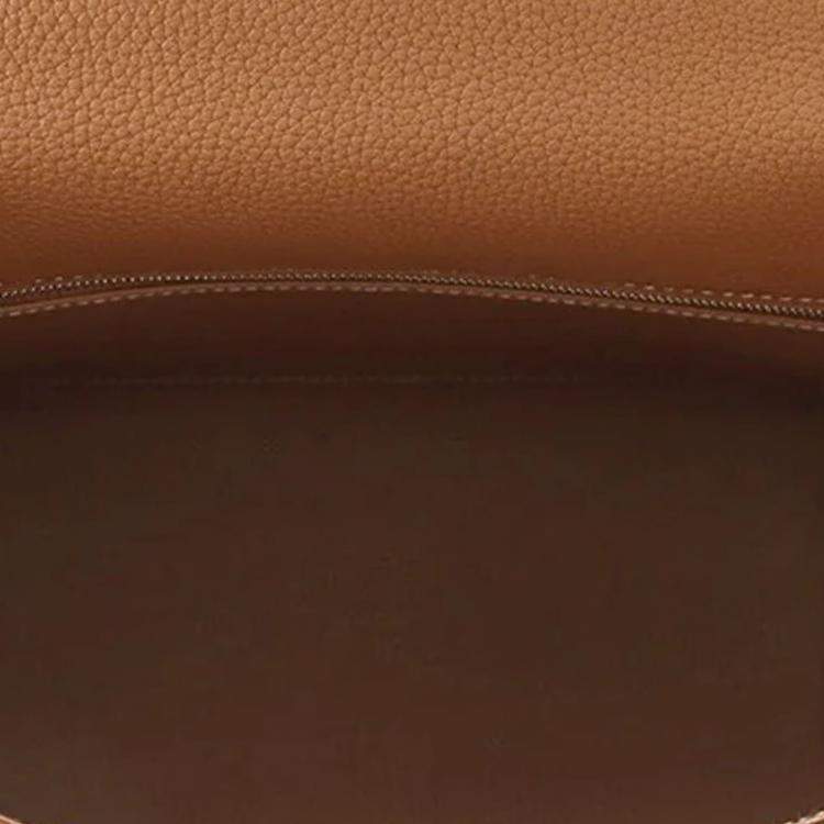 Pre Owned Hermes Kelly Retourne Sewing Gold Togo Leather Size 28