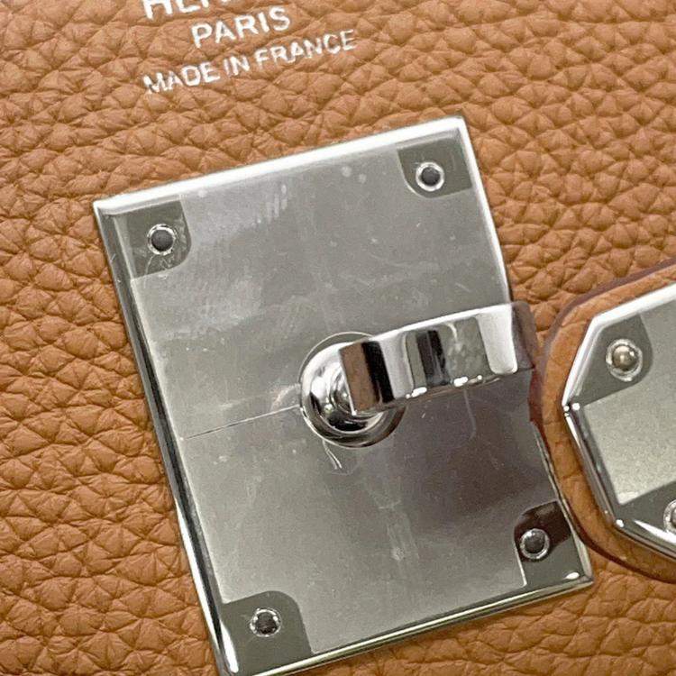 Pre Owned Hermes Kelly Retourne Sewing Gold Togo Leather Size 28