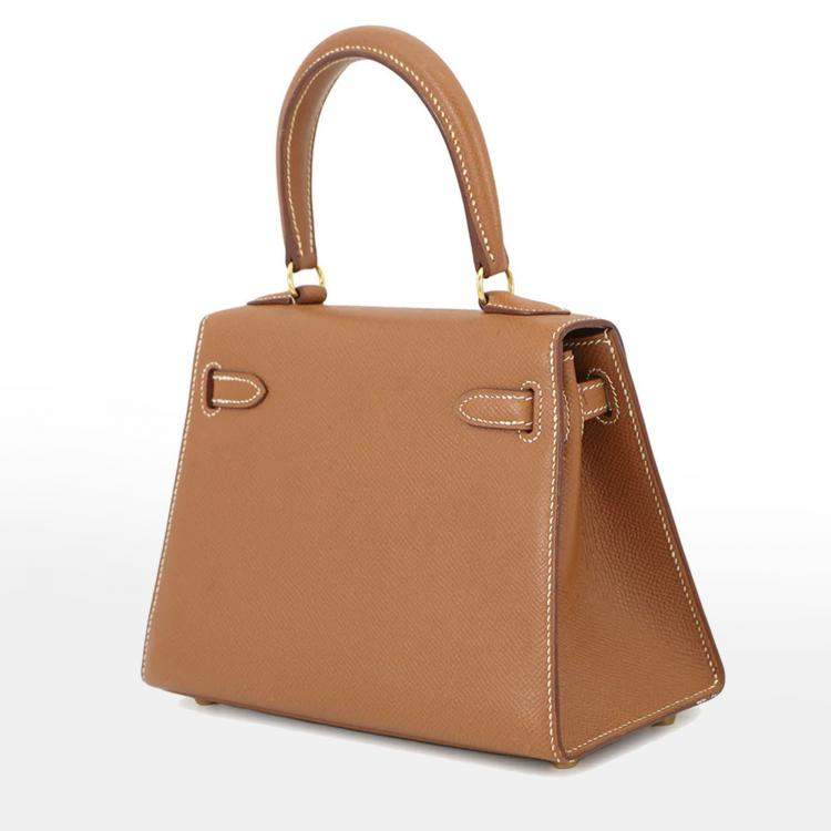 Pre Owned Hermes Mini Kelly Gold Courchevel Size 20