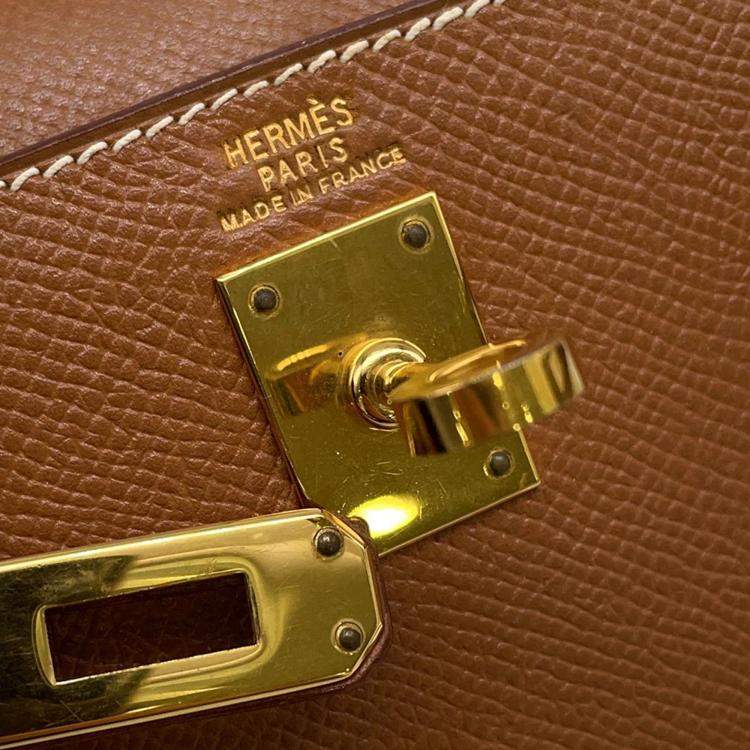 Pre Owned Hermes Mini Kelly Gold Courchevel Size 20