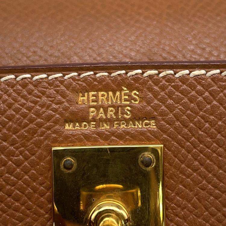 Pre Owned Hermes Mini Kelly Gold Courchevel Size 20