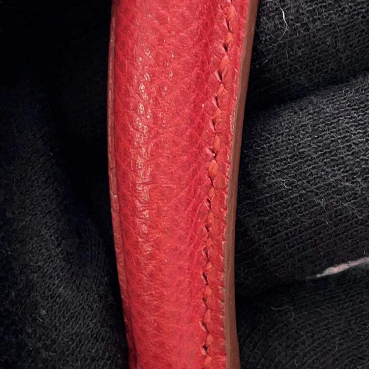مملوكة مسبقًا Hermes Kelly 20 Rouge Vif Courchevel Leather Mini Bag