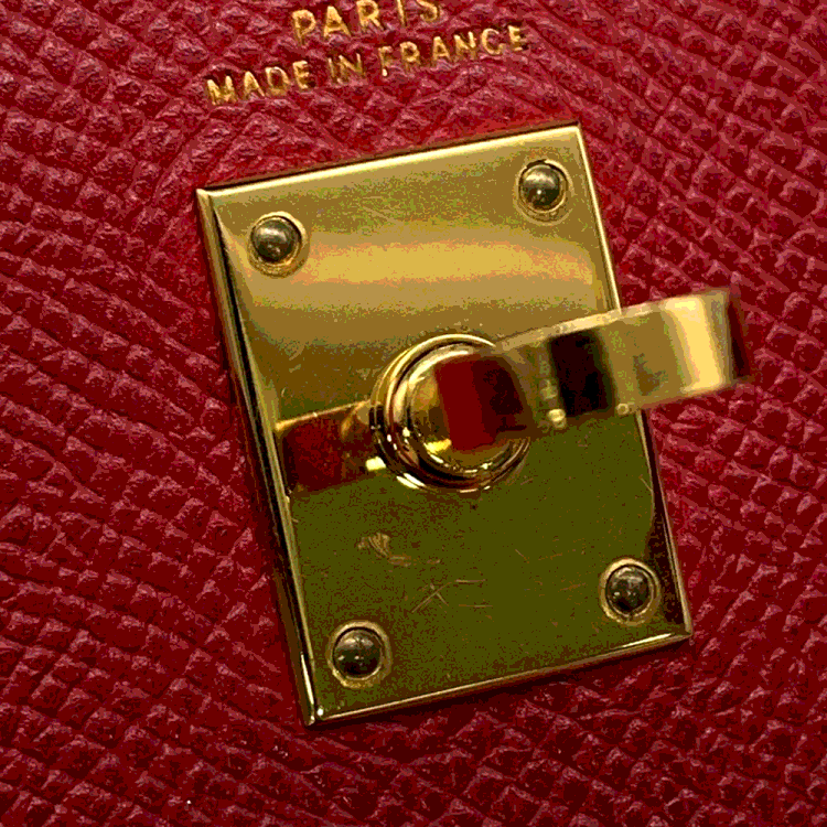 مملوكة مسبقًا Hermes Kelly 20 Rouge Vif Courchevel Leather Mini Bag