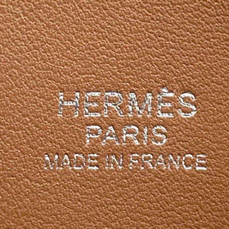 Pre Owned Hermes Bolide 31 Gold Taurillon Clemence Leather Top Handle Bag