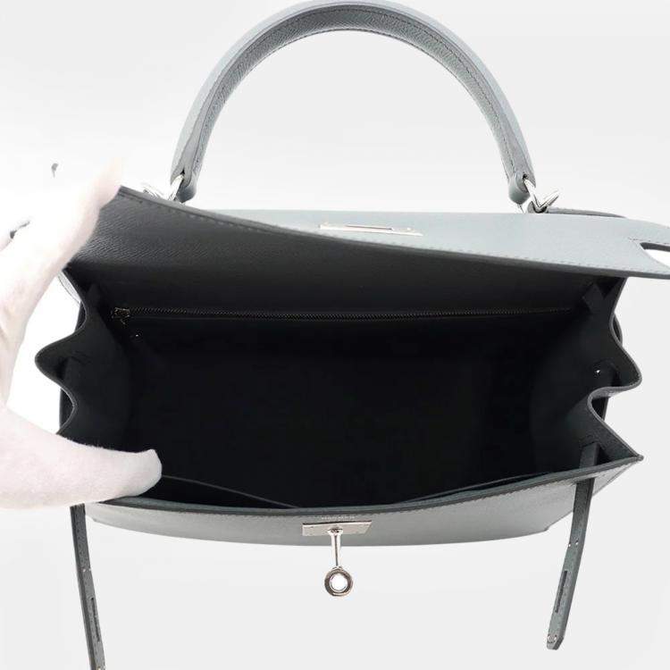 Pre Owned Hermes Kelly Sellier Vert Amand Epsom Size 28