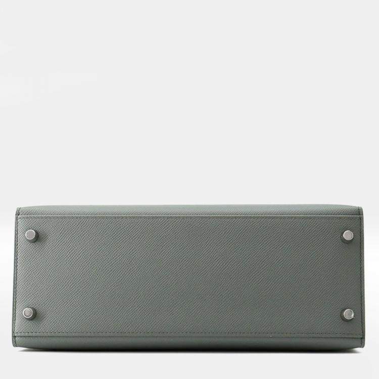 Pre Owned Hermes Kelly Sellier Vert Amand Epsom Size 28