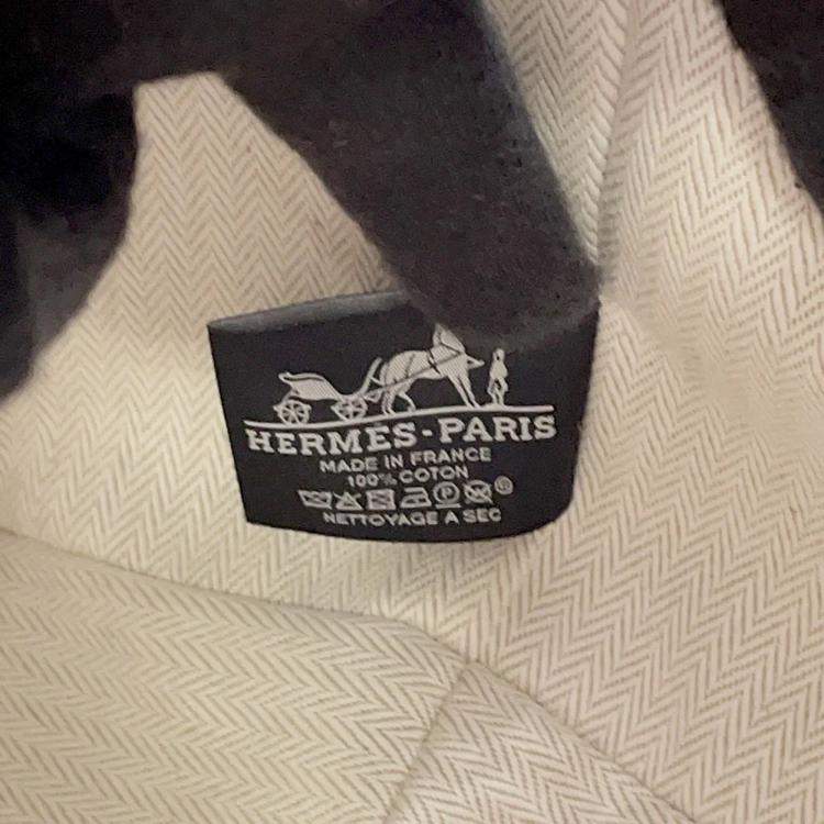 Pre Owned Hermès Bride-a-Brac GM Black, Orange, Bordeaux Canvas Top Handle Bag