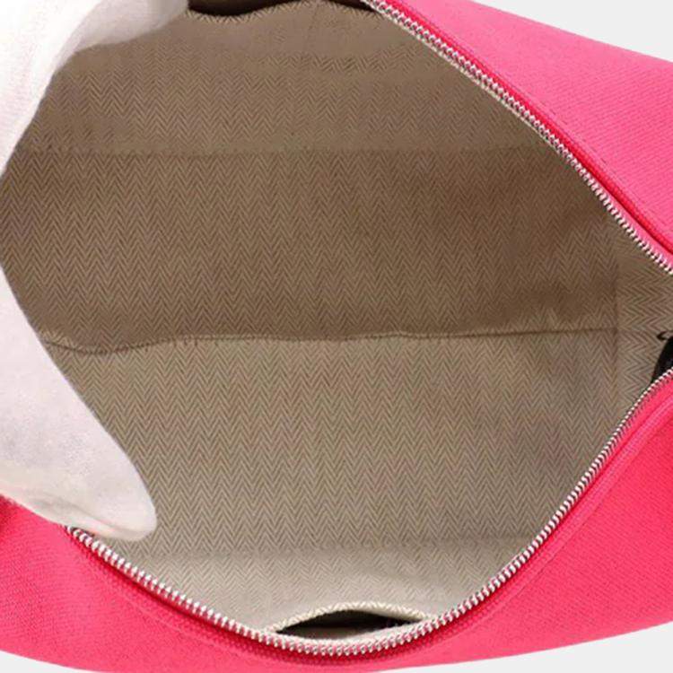 Pre Owned Hermes Bride-a-Brac PM Black Pink Canvas Top Handle Bag