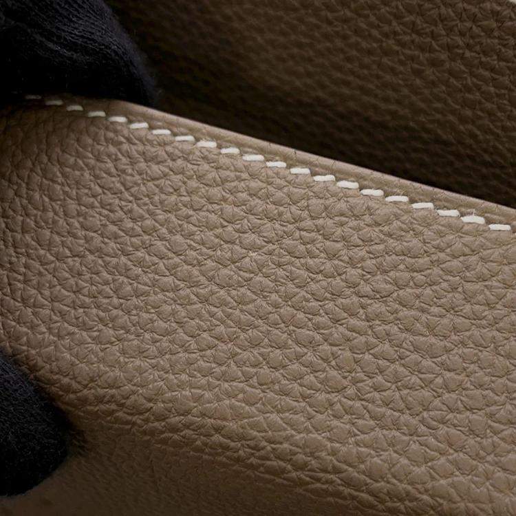 Pre Owned Hermes Videpoches Shoulder Bag Etoupe Togo Leather