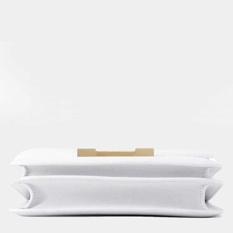 Pre Owned Hermes Constance 3 Miroir New White Evercolor Size Mini