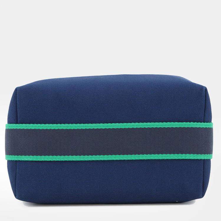 مملوكة مسبقًا Hermes Bride A Brac Navy/Green Canvas Size Pm