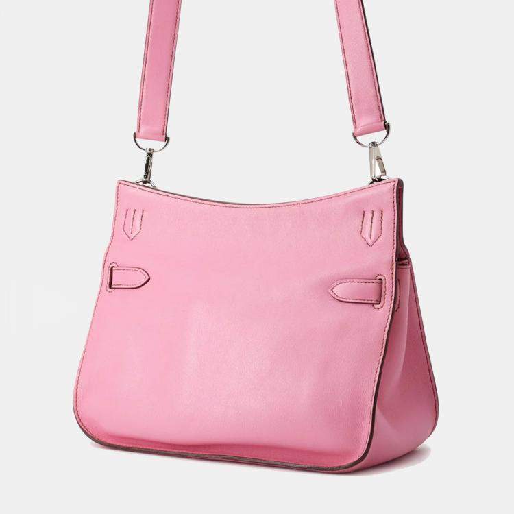 Pre Owned Hermes Jypsiere Uno Pink Swift Leather Size 28