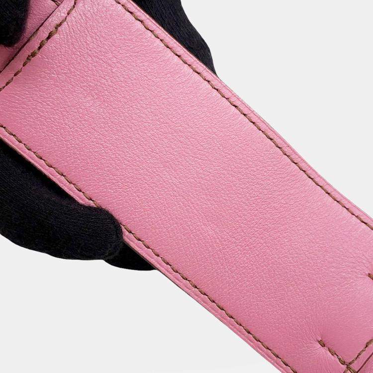 Pre Owned Hermes Jypsiere Uno Pink Swift Leather Size 28