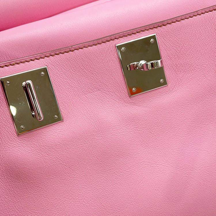 Pre Owned Hermes Jypsiere Uno Pink Swift Leather Size 28