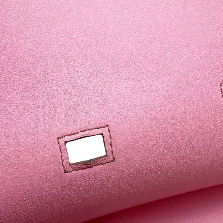 Pre Owned Hermes Jypsiere Uno Pink Swift Leather Size 28