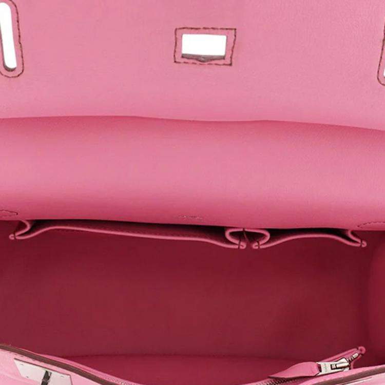 Pre Owned Hermes Jypsiere Uno Pink Swift Leather Size 28