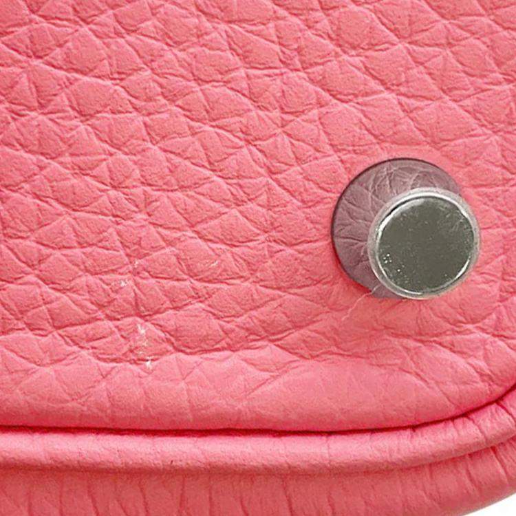 Pre Owned Hermes Picotin Lock Rose Azalee Taurillon Clemence 18 