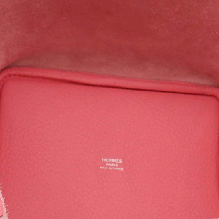 Pre Owned Hermes Picotin Lock Rose Azalee Taurillon Clemence 18 