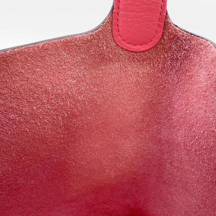 Pre Owned Hermes Picotin Lock Rose Azalee Taurillon Clemence 18 