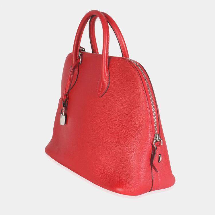 مملوكة مسبقًا HermÃ¨s Rouge Pivoine Evercolor 1923 Bolide 30 PHW