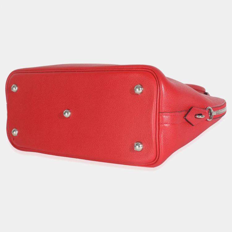 مملوكة مسبقًا HermÃ¨s Rouge Pivoine Evercolor 1923 Bolide 30 PHW