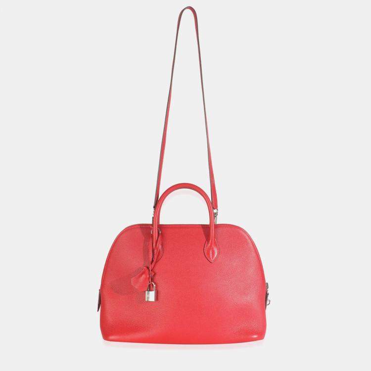مملوكة مسبقًا HermÃ¨s Rouge Pivoine Evercolor 1923 Bolide 30 PHW