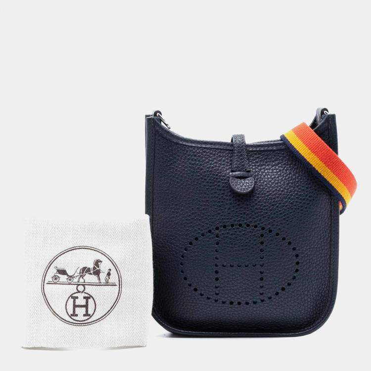 Pre Owned Hermes Bleu Nuit Clemence Evelyne TPM