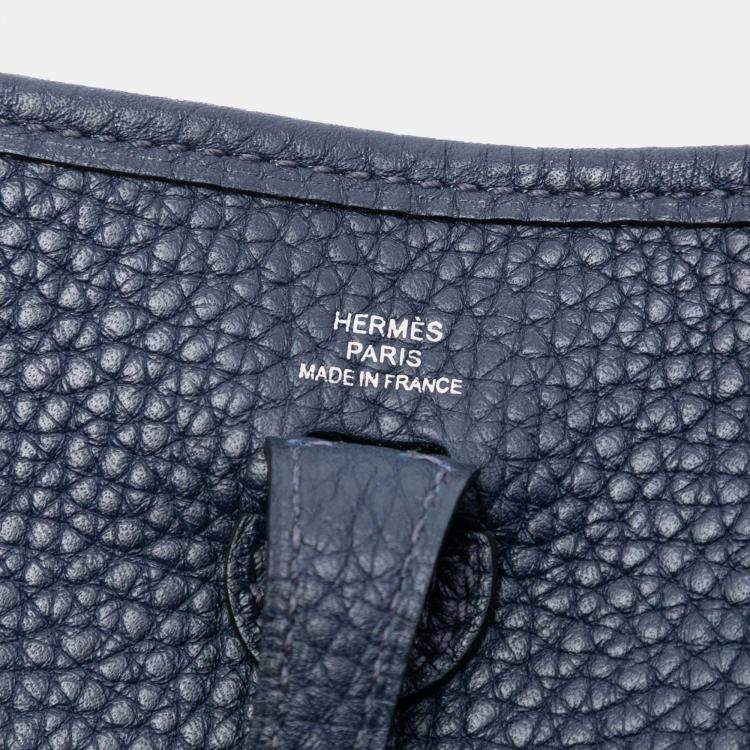 Pre Owned Hermes Bleu Nuit Clemence Evelyne TPM