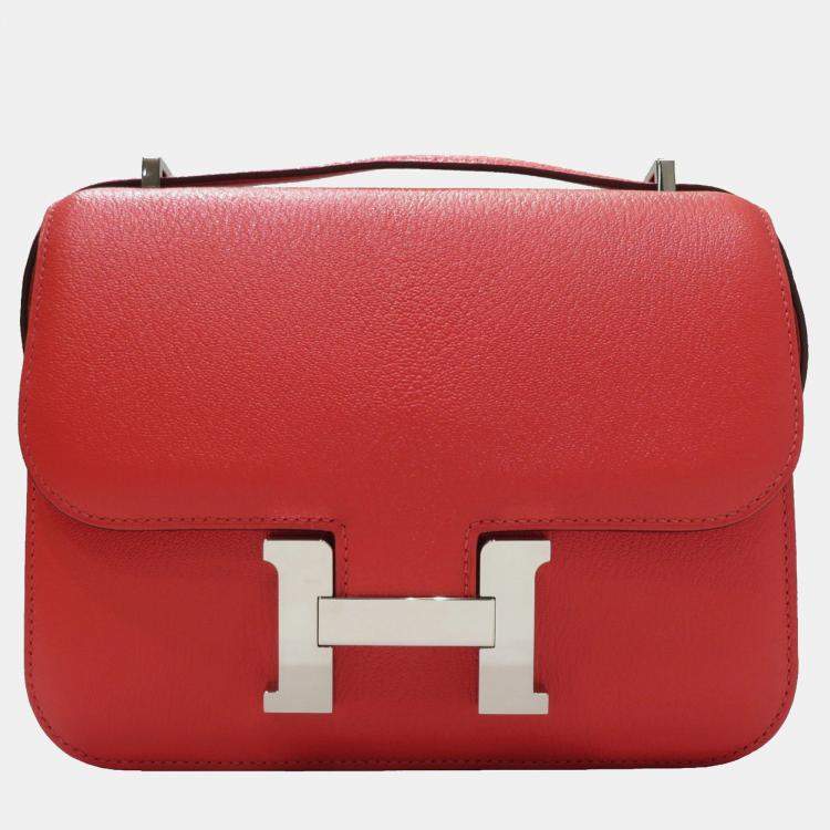 Pre Owned Hermes Red Mini Epsom Constance 18