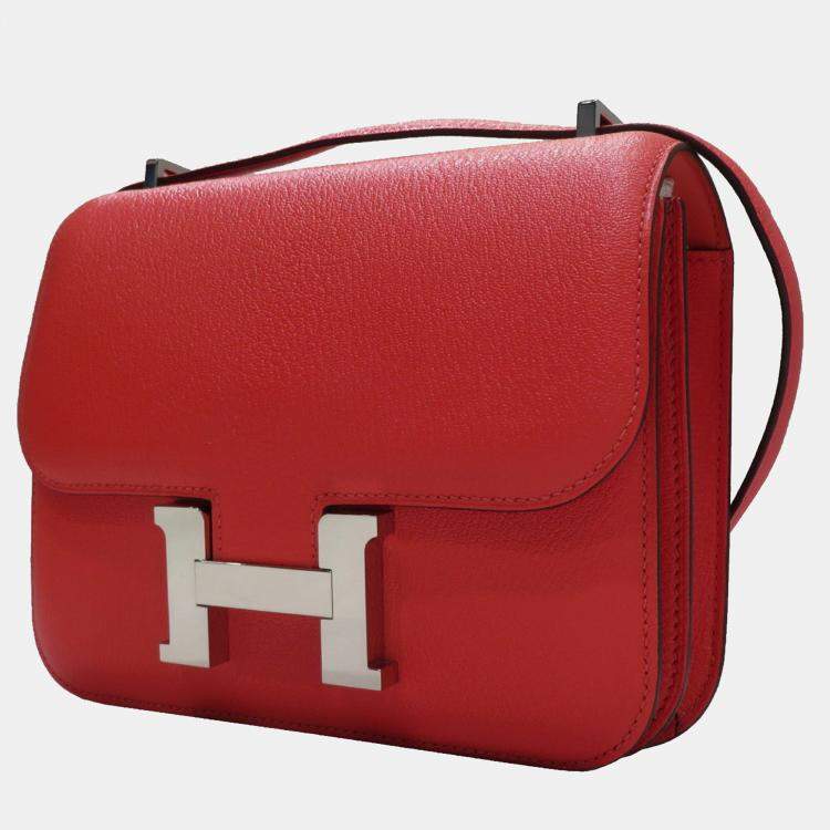 Pre Owned Hermes Red Mini Epsom Constance 18