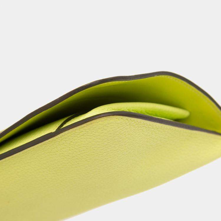 Pre Owned Hermes Yellow Togo Dogon Duo Wallet GM