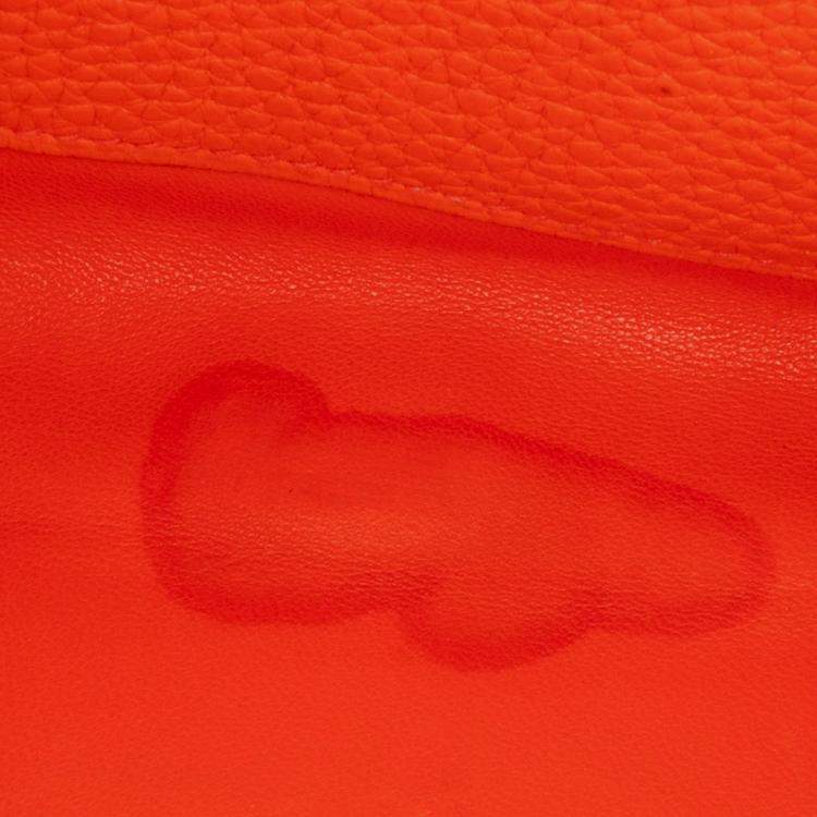 Pre Owned Hermes Orange Clemence Lindy 34