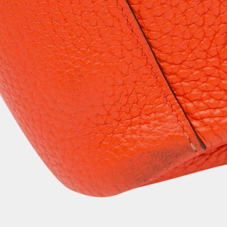 Pre Owned Hermes Orange Clemence Lindy 34