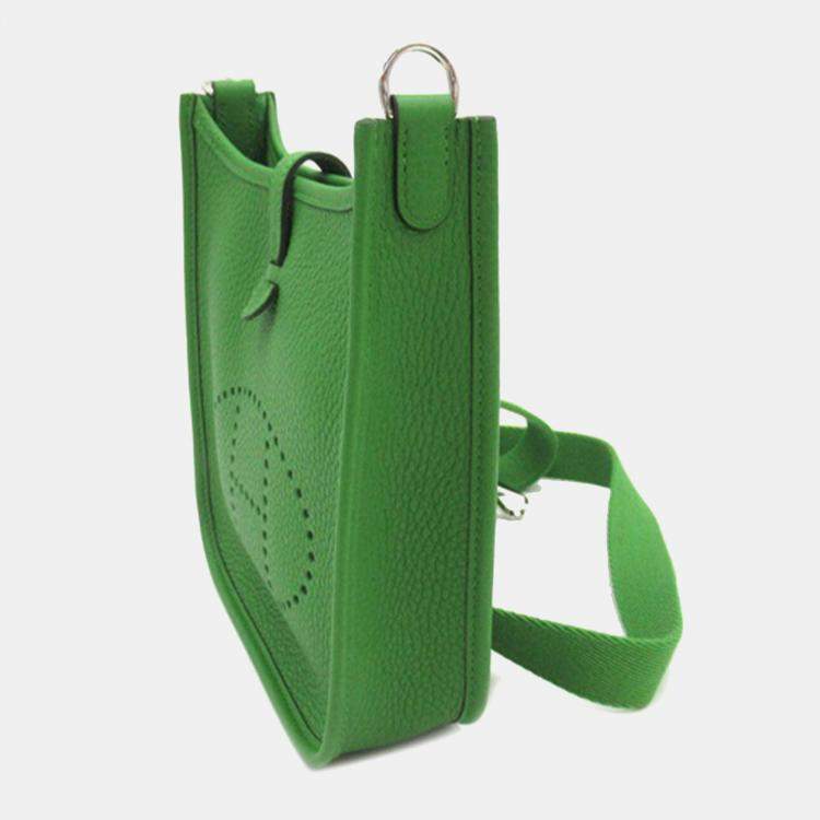 Pre Owned Hermes Green Clemence Evelyne TPM