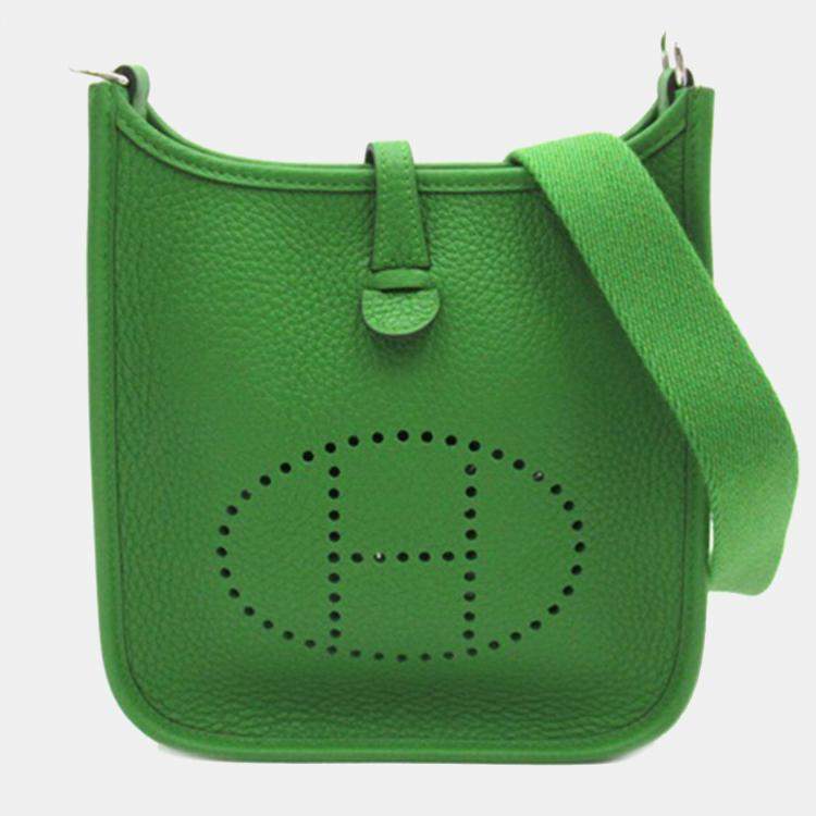 Pre Owned Hermes Green Clemence Evelyne TPM