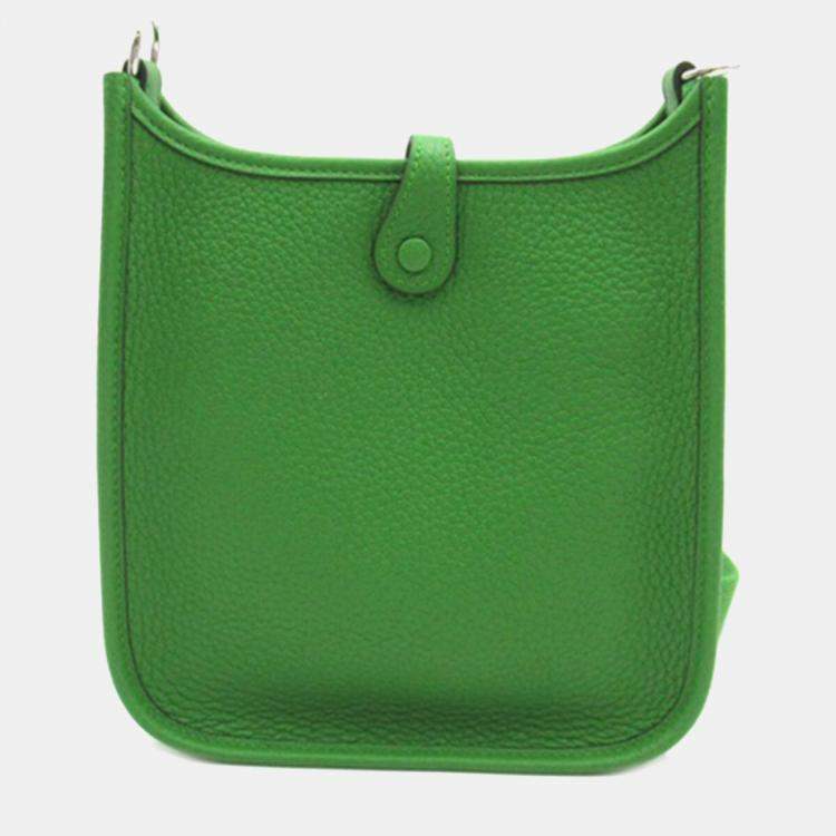 Pre Owned Hermes Green Clemence Evelyne TPM