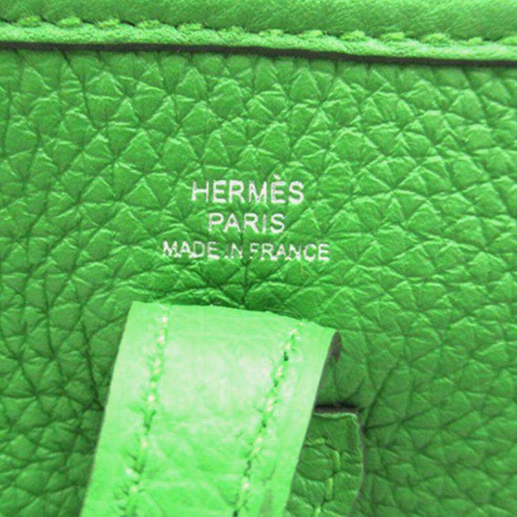 Pre Owned Hermes Green Clemence Evelyne TPM