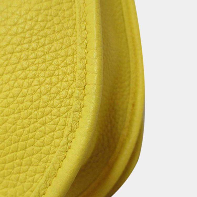 Pre Owned Hermes Yellow Clemence Evelyne III PM