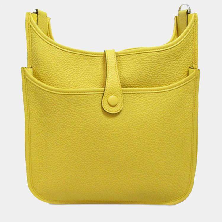 Pre Owned Hermes Yellow Clemence Evelyne III PM