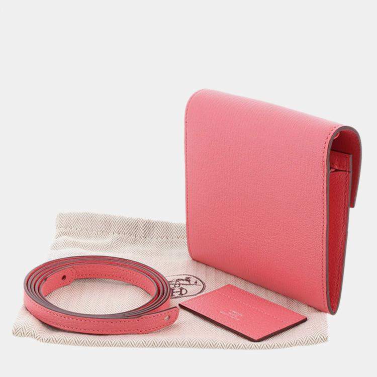 Pre Owned Hermes Pink Cinhetic To Go Wallet
