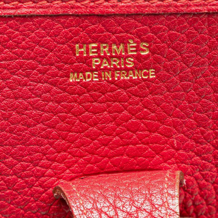 Pre Owned Hermes Rouge Ash Clemence Evelyne I 33